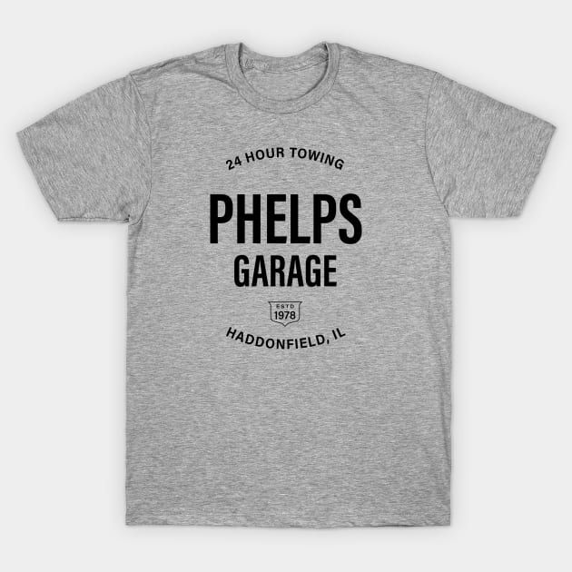 Phelps Garage: 24 Hour Towing in Haddonfield, IL T-Shirt by AdamioDesign